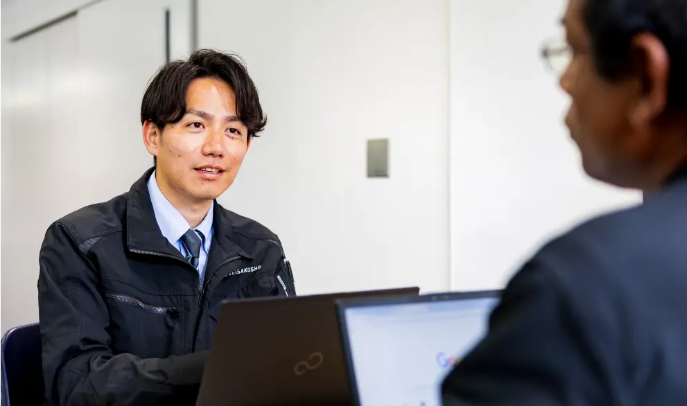 ヒアリングしてる様子