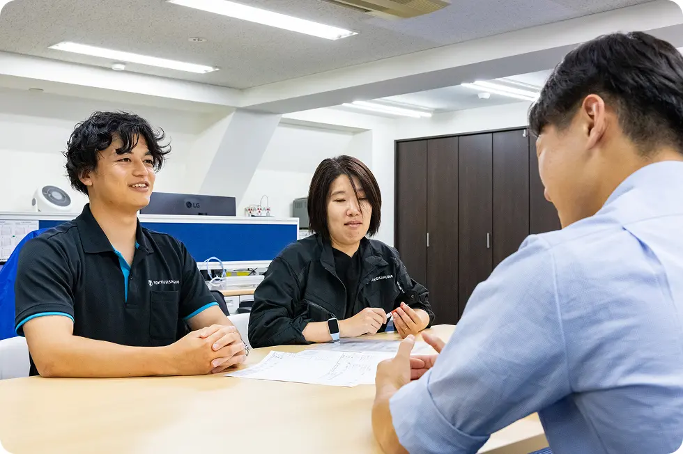 納品後のヒアリングの様子