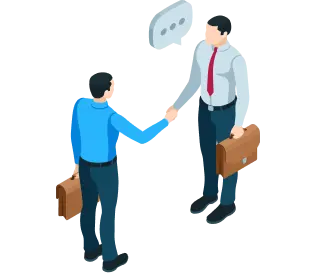 お客様と会話するイメージイラスト