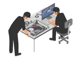 試作・評価のイメージイラスト