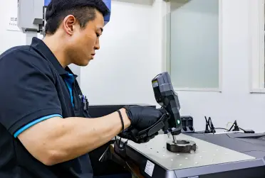 作業している様子